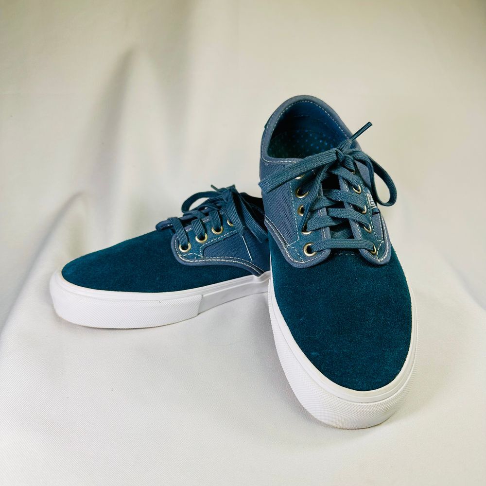 VANS Blue‎ Suede Skateboard Shoe Pro Mens 6.5 Womens 8.5